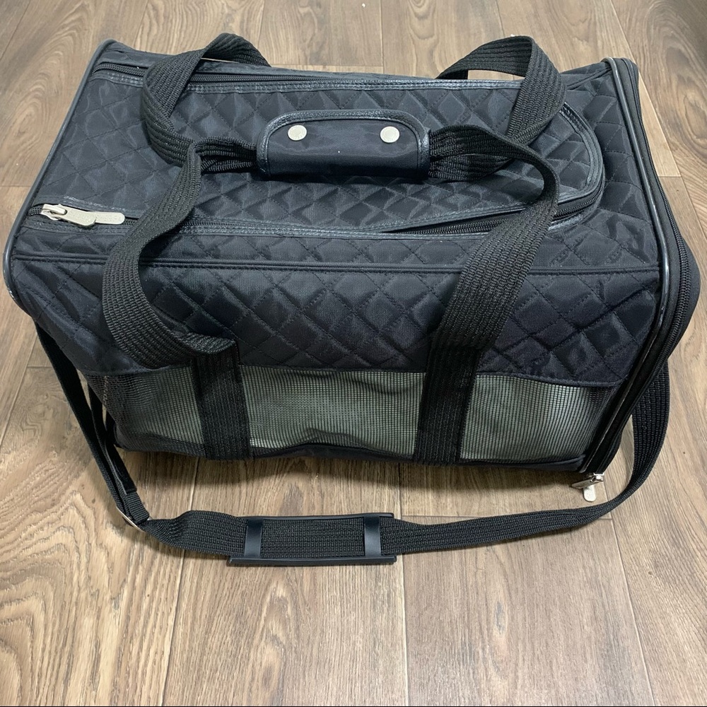 Sherpa Black Quilted Dog Travel Carrier